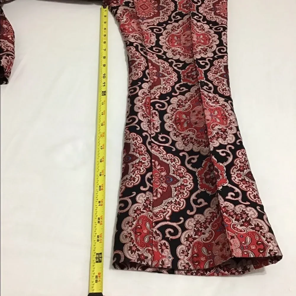 kate spade Red Runway Medallion Jacquard Pantsuit Blazer Size 2 Trousers Size 0